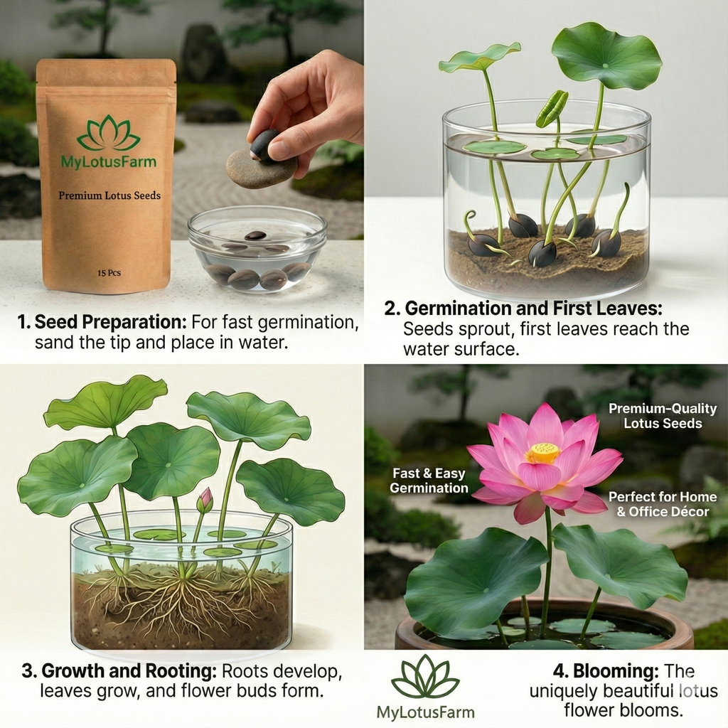 MyLotusFarm® Premium Lotus Growing Kit + E-Book